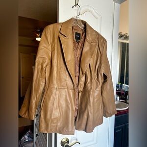 Genuine leather jacket (tan) by JLC, women’s size L